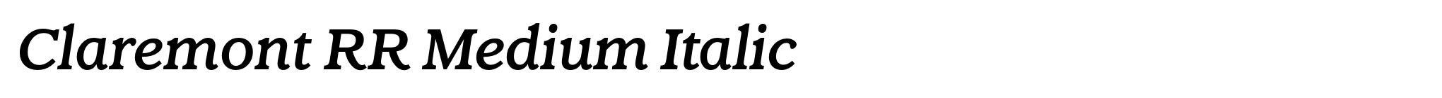 Claremont RR Medium Italic image